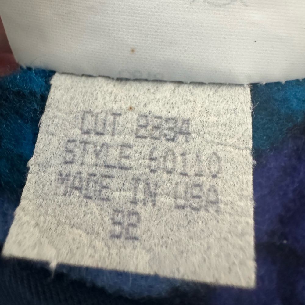 VTG Patagonia Fleece Bunting One Piece Blue leaf 90s AOP 6m - Picture 11 of 11